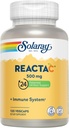 SOLARAY Reacta-C με 500mg Βιταμίνη C, 200mg Βιοφλαβονοειδές Πυκνό, Ανοσοποιητικό Σύστημα Άμυνα Βιταμίνες, Πατενταρισμένο 24 ώρες Αναμνηστική Υποστήριξη συμπλήρωμα, Vegan, 120 κάψουλες, 120 εξυπηρετούν.