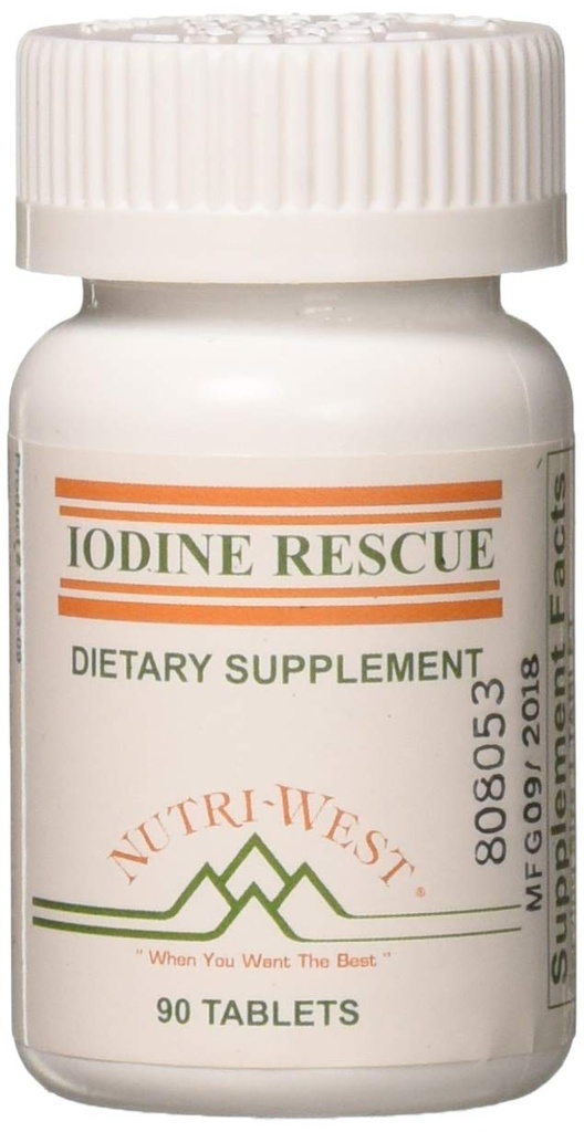 Iodine Rescue 90 Tablets by Nutri West by Nutri- West