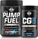 PMD Sports Ultra Pump Fuel Insanity - Pre Workout – Cherry Bombsicle (30 Servings) Sports CG5 Premium Creatine and L-Glutamine Powder (60 Servings)