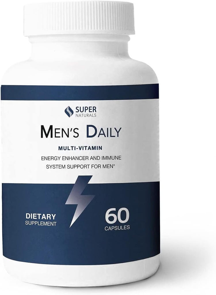 Super Naturals Men's Daily Multivitamin Energy Enhancer and Immune System Support for Men (60 κάψουλες, 30 ημέρες προσφοράς)
