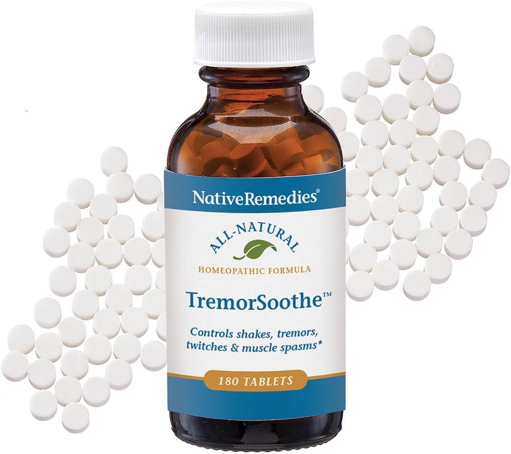 Native Remedies TremorSoothe - Φυσική Ομοιοπαθητική Φόρμουλα για τον Προσωρινό Έλεγχο Shakes, Tremors, Μυϊκά Spasms και Twitches -180 Tablets