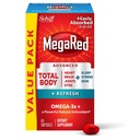 MegaRed Omega-3 Blend Total Body + Refresh 500mg Softgels, (65 Count in a Bottle), Εύκολα απορροφηθεί Krll Oil, για να υποστηρίξει την καρδιά σας, αρθρώσεις, εγκέφαλος & μάτια