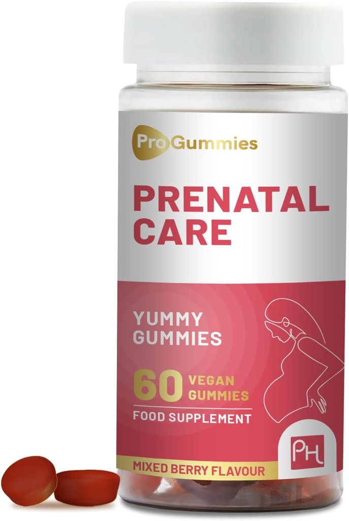 Prenatal Care Gummies | 60 Vegan Pro Gummies | Yummy Gummies with Essential Prenatal Vitamins & Minerals | 400mcg Folic Acid | Pregnancy Vitamins for Women by Prowise