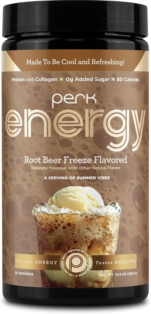 Perk Energy Original Beer Ρίζα Παγωμένη (20 μερίδες) - Χωρίς γλουτένη, χωρίς σόγια και χωρίς φυστίκι