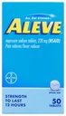 Aleve, Pain Reliever/ Fever Reducer 220 mg δισκία, 50 Count