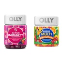 OLLY Gummy Ενεργό Ανοσία+Elderberry 45 Gummies & Παιδιά Multivitamin Gummy Worms 70 Count