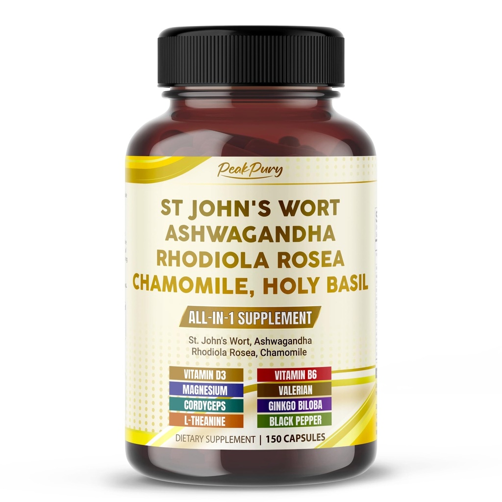 St. John's Wort Ashwagandha Rhodiola Rosea Χαμομήλι - Κατασκευασμένο στις ΗΠΑ