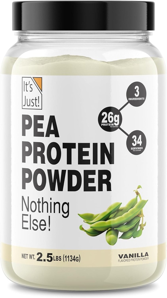 Είναι απλά! Πρωτεΐνη Pea Isolate, Plant Based, Premium Quality, Χωρίς γλουτένη, Vegan, Keto Friendly, Προϊόν του Καναδά, Συσκευασία στις ΗΠΑ (2,5 Λίρες, Βανίλια)