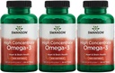 Swanson High Concentrate Omega-3 Fish Oil - Essential Fatty Acids - (120 Softgels, 680mg Each) 3 Pack