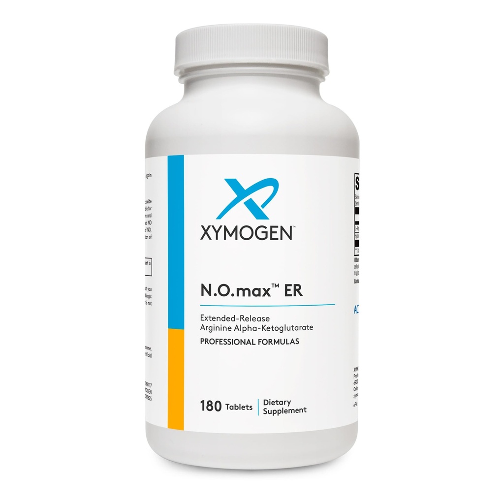 XYMOGEN N.O.max ER - Εκτεταμένη-Απαγόρευση Νιτρικό Οξείδιο Προδρομικό Αργινίνη Άλφα-Κετογλουταρικό για την Υποστήριξη Καρδιαγγειακής Υγείας - Βελτιστοποιεί τη λειτουργία των μυών + Προσαρμογή στην Άσκηση (180 Caplets)