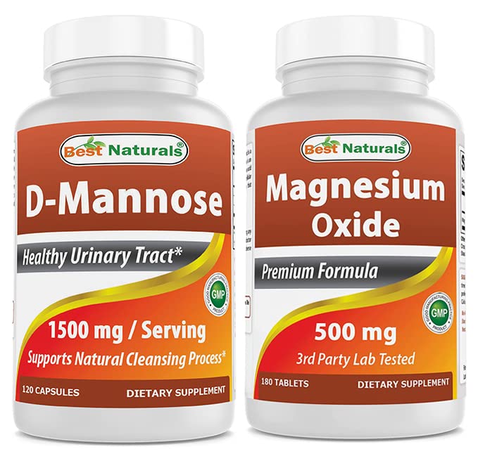 Best Naturals D- Mannose 1500 mg & οξείδιο του μαγνησίου 500 mg