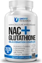 Advanced Complex-NAC Supplement (N-Acetyl L-Cysteine) 600mg με L-Glutathione 500mg και εκχύλισμα γαϊδουράγκαθου γάλακτος-Pont Antioxidant-Immune Function Υποστήριξη αναπνευστικής υγείας-Promotes Liver Kidney Detox