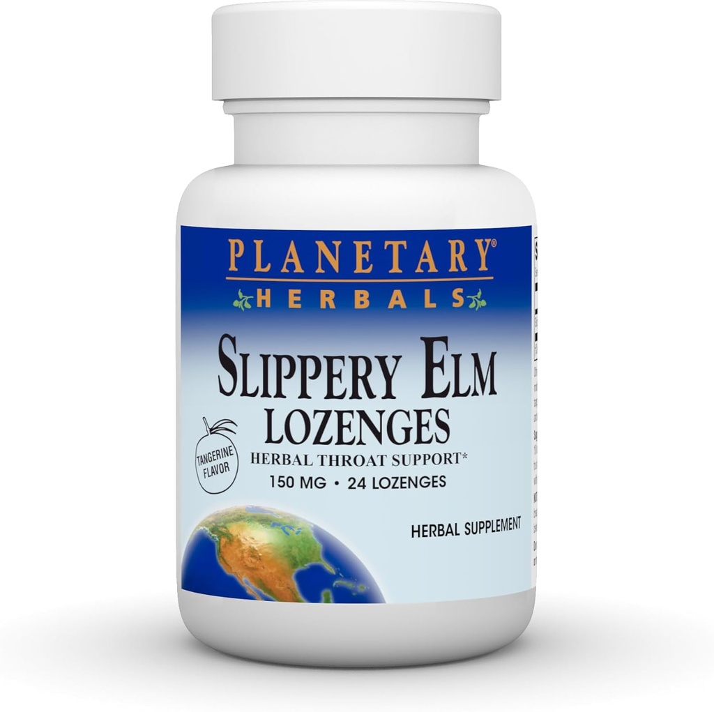Πλανητικά βότανα Slippery Elm Lozenges, 24 κόμης