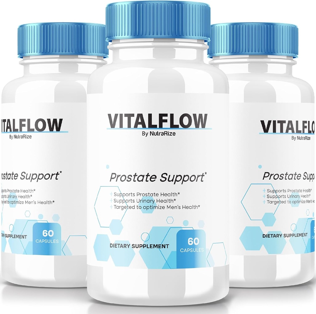 (3 Pack) VitalFlow κάψουλες, VitalFlow Advanced Prostate Support Formula, Επίσημη Φυσική Φόρμουλα για να επανακτήσει τον έλεγχο, μέγιστη δύναμη χάπια για την υποστήριξη της ευεξίας, Vital Flow Κριτικές (180 κάψουλες)