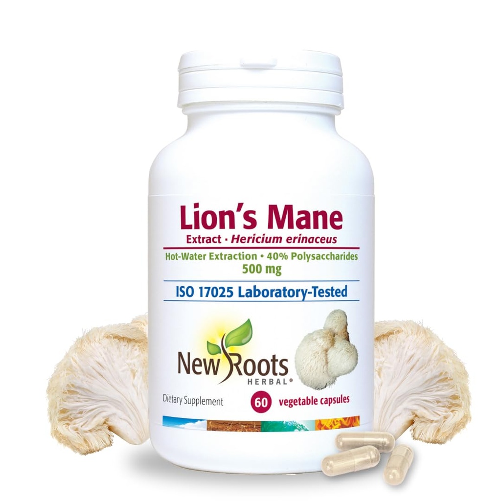 NEW ROOTS HERBAL Lions Mane συμπλήρωμα κάψουλες 