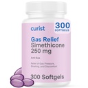 Curist Gas Relief Simethicone 250 mg Softgels (300 Count) - Digestive Relief, Bloating Relief & Anti Flatulence Gas Pills for Adults Aids Gas and Bloating Relief (300 Soft gels)