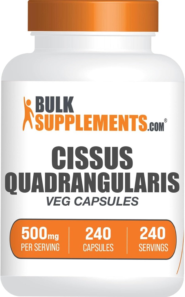 BulkSupplements.com Κάψουλες Εκχύλισης Cissus Quadrangularis - Cissus Quadrangularis Συμπλήρωμα - Χωρίς γλουτένη, 1 Κάψουλα ανά υπηρεσία, 240 Κάψουλες Veg (πακέτο του 1)