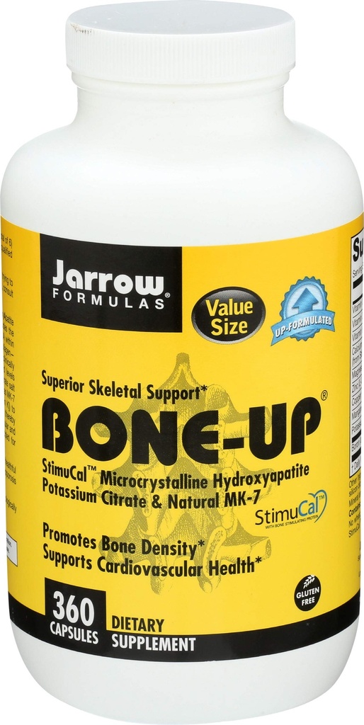 Jarrow Formulas BoneUp για την Πυκνότητα των οστών - Βιταμίνη D3 και K2, Υποστήριξη ασβεστίου, 360 κάψουλες, προάγει τη σκελετική διατροφή, έως 60 ημέρες προσφοράς