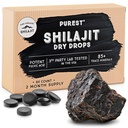 Αμιγείς ξηρές σταγόνες Shilajit των Ιμαλαΐων, 100% καθαρό φυσικό σιλατζίτ, βαθμός Α, μέγιστη ισχύς 85+ καθαρό ανθρακικό ορυκτό & Fulvic οξύ για την ενέργεια, το μεταβολισμό και το ανοσοποιητικό συμπλήρωμα υποστήριξης για άνδρες και γυναίκες (60 tabs)