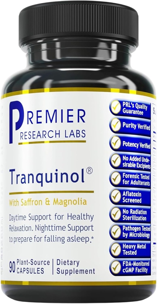 Premier Research Labs Tranquinol - Natural Sleep Aid Supplement for Deep Sleep Support and Calm Mind 