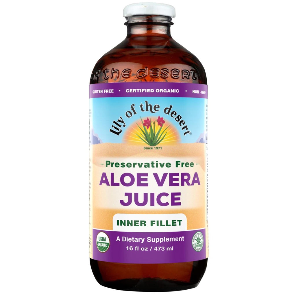 Lily of the Desert Aloe Vera Juice, συντηρητικό δωρεάν, εσωτερικό φιλέτο, 16 Fl oz