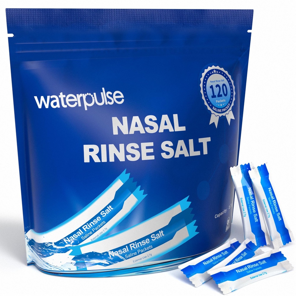 120 πακέτα αλατιού, Sinus πακέτα ξεβγάλματος για Neti Pots, Neti Pot πακέτα αλατιού ατομικά τυλίγονται, Nasal Rinse Packets Neti Pot αλάτι για Nasινικό σύστημα άρδευσης, Nasal Wash Squeeze μπουκάλι & Sinus ανακούφιση