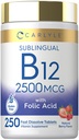 Υπογλώσσια Carlyle Βιταμίνη B12 2500 mcg 