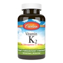 Carlson - Βιταμίνη K2 MK-7 (Μενακινόνη), 180 mcg, Οστική Υποστήριξη, Βιοδιαθεσιμότητα ασβεστίου, K2 Βιταμίνη, Βιταμίνη K-2, 180 Softgels