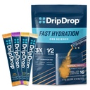 DripDrop Hydration Packets - Tropical Variety Pack - Single Serve Electrolytes Powder Drink Mix - Mango, Açaí, Passion Fruit, Piña Colada - Non-GMO, Gluten Free, Vegan - 16 Sticks