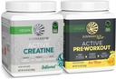 Active Preworkout Hydration Blend & Creatine Monohydrate Powder Set 