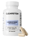 CLEARSTEM - MINDBODYSKIN συμπλήρωμα ορμονικής ακμής (5-HTP) - Φυσικό συμπλήρωμα DIM - Φροντίδα δέρματος Βιταμίνες - Ισορροπία ορμονών, αντιοξειδωτικά - Χωρίς γλουτένη, χωρίς σκληρότητα - 30 Σερβιέτες, 90 κάψουλες
