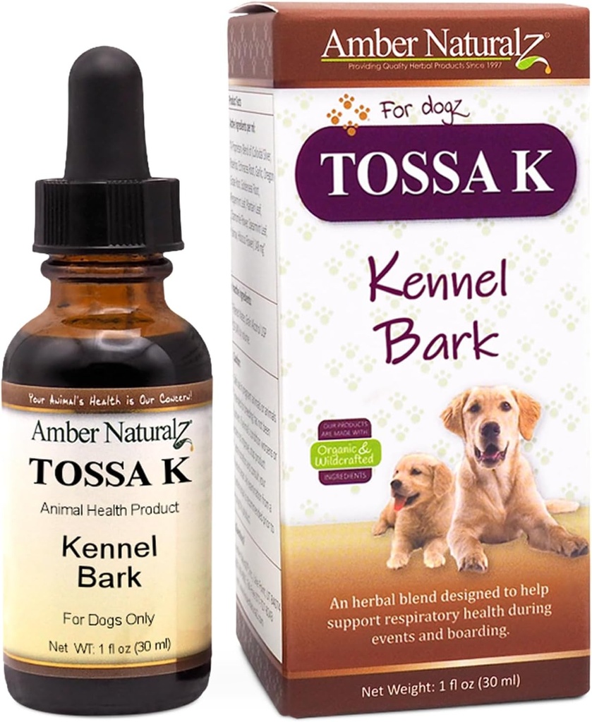 Amber NaturalZ Tossa K Kennel Bark Βοτανικά συμπληρώματα για σκύλους και κουτάβια 
