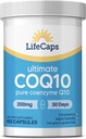 LifeCaps CoQ10 200mg - Ultimate CoQ10 - Εξαιρετικά Υψηλή Απορρόφηση Q10 Συμπληρώματα - 60 Μέτρα