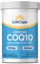 LifeCaps CoQ10 200mg - Ultimate CoQ10 - Εξαιρετικά Υψηλή Απορρόφηση Q10 Συμπληρώματα - 60 Μέτρα