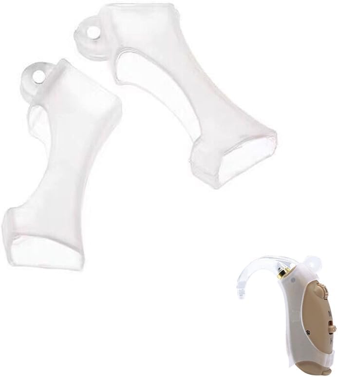 2 Pack Βοηθήματα ακοής Προστατευτικά Καλύπτει την προστατευτική περίπτωση σκόνης Sweat Silicone για την ενίσχυση της ακοής Βοηθήματα ακουστικών βοηθημάτων Συσκευή Powered by Size 13 Μπαταρίες A13 Μπαταρία