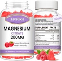 2 τεμ. Μαγνήσιο Κιτρικό Gummies, Υψηλή Απορρόφηση Μαγνήσιο Gummies για ενήλικες, μυών & δοντιών Υποστήριξη, Vegan Φυσικό Βατόμουρο Γεύση 120 κοχ