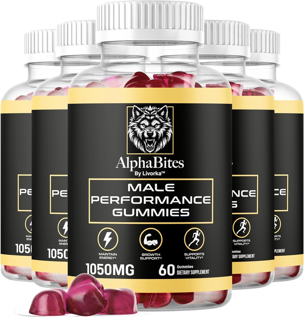 LIVORKA (5 Pack) Alpha Bites Gummies, Alpha Bites, AlphaBites Gummies, Advanced AlphaBites Formula,150 Count