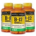 MASON NATURAL B,12 1000 mcg Quick Dissolve, 300 Ημέρα προσφοράς για υγιή μετατροπή των τροφίμων σε ενέργεια (3 Pack)