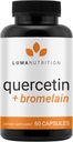 Luma Nutrition Quercetin 500mg - Quercetin με Bromelain Συμπλήρωμα - Αντιοξειδωτικό - Ανοσολογική Υποστήριξη - Vegan & Gluten-Free - 60 Κάψουλες