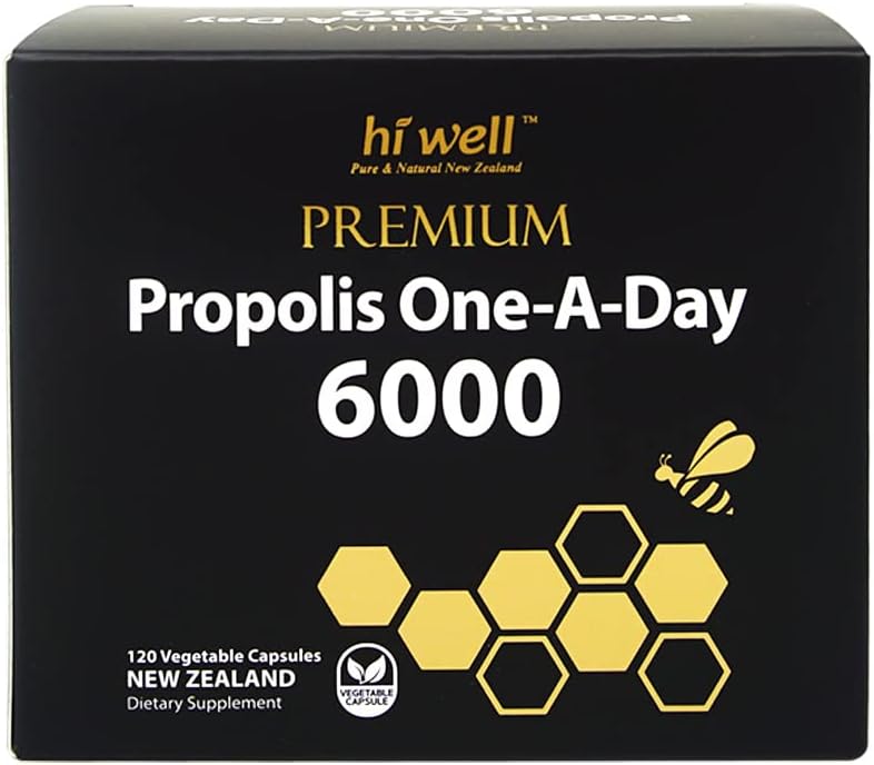 Hi Well Premium Propolis One-A-Day 6000 Flavonoid 120mg 120Capsules