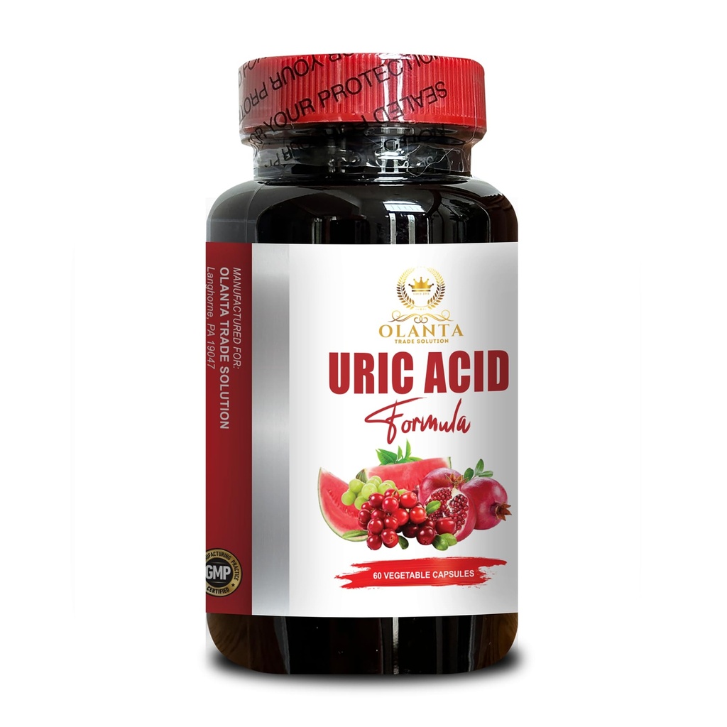 Οξύ URIC - Ουρολοίμωξη υποστήριξη με Cranberry, Uric Acid ελέγχου υποστήριξης, χάπια ουρικού οξέος, μη-GMO, Χωρίς γλουτένη - 1 φιάλη 60 κάψουλες