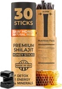NATURAL SHILAJIT Honey Sticks - Shilajit Resin with Raw Honey, Fulvic Acid & Trace Minerals, Φυτικά θρεπτικά συστατικά για την ενέργεια, την ανοσοποιητική υποστήριξη & τη ζωτικότητα - 30 Shilajit Sticks