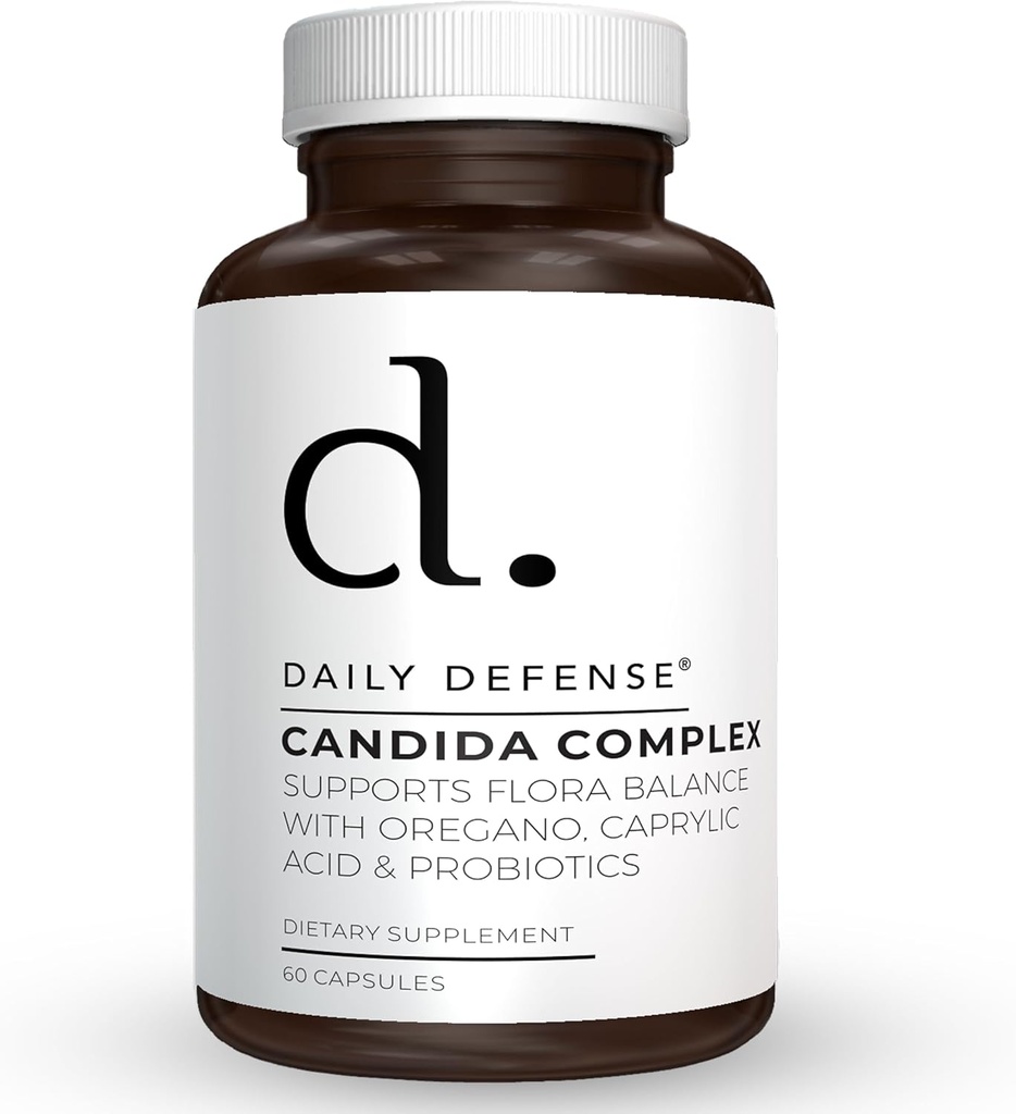 Candida Flush & Cleanse 60 Count Gut Support for Balanced Gut Flora with Oregano, Caprylic Acid, Probiotics, & Digestive Enzymes - Μη ΓΤΟ Συμπλήρωμα διατροφής