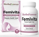 Herbsforever Femivita Capsules Everyday Female Health Supplement Supports Healthy Skin and Strong Muscles 90 Vege Capsules 800 Mg Each