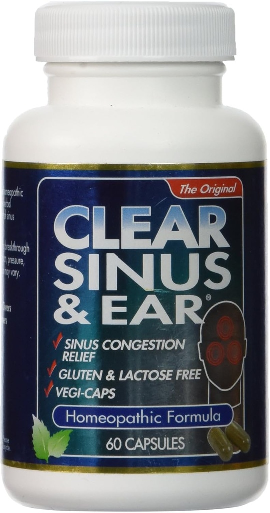 Clear Products Ομοιοπαθητική Φόρμουλα, Sinus and Ear, 60 Count