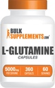 BulkSupplements.com L-Glutamine Capsules - Glutamine Supplement, Amino Acid Supplement - Gluten Free, 6 Capsules per Serving (5000mg), 360 Count (Pack of 1)