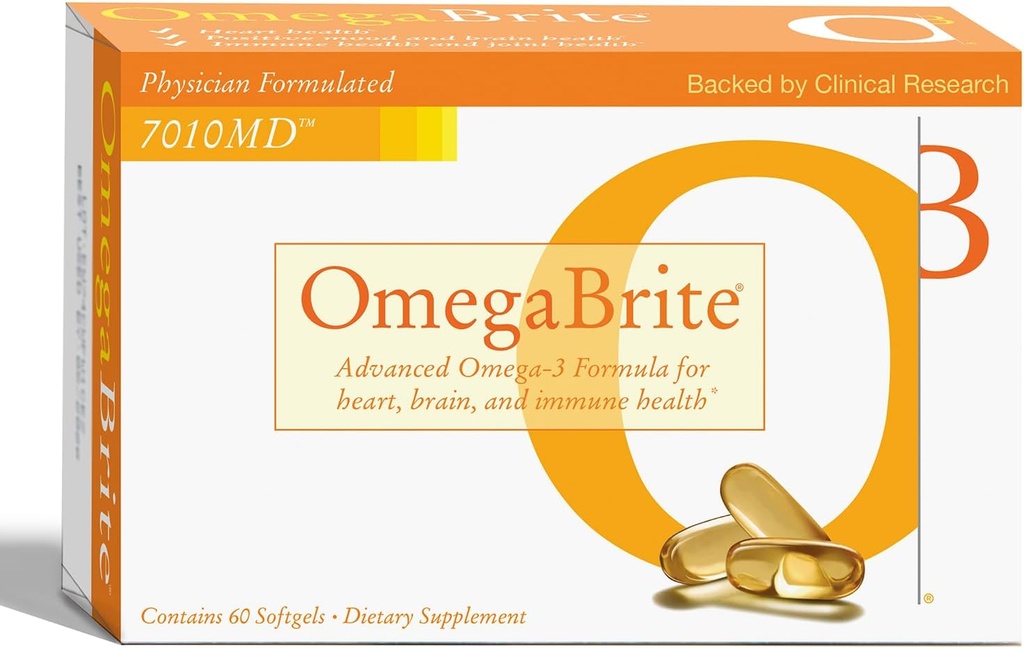 7010MD Advanced Omega-3 Formula, 92% Omega-3 με 1140 mg EPA ανά μερίδα, προωθώντας θετική διάθεση, υγεία του εγκεφάλου, ανοσοποιητική υγεία, υγεία της καρδιάς και κοινή υγεία- 60 Count