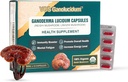 Red Reishi Mushroom Κάψουλες για Ανοσία, Ganoderma διαυγές εκχύλισμα, Φυσικό Vegan Reishi Μανιτάρια Καθημερινή, 70mg, 30 κάψουλες