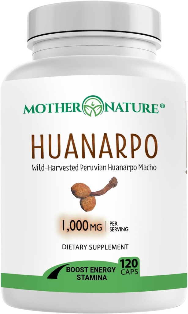 Huanarpo Macho Κάψουλες 1000mg – 120 κάψουλες Vegan – Φυσική ενέργεια, Stamina & συμπλήρωμα ζωτικότητας – Υποστηρίζει την ανδρική απόδοση, την κυκλοφορία & την ορμονική ευεξία – Μη ΓΤΟ, χωρίς γλουτένη, Vegan