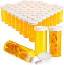 Juvale χάπια μπουκάλια με καπάκια - 50 Pack, 8 Dram, πορτοκαλί πλαστικό - άδεια μπουκάλια χάπια & φιαλίδια για ταξίδια & ιατρική διακόσμηση Κόμμα